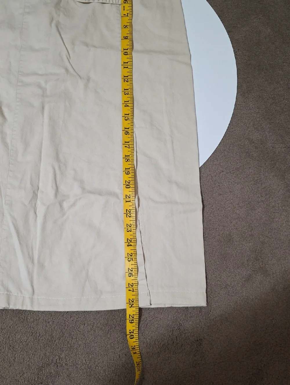 Christopher & Banks Cream A-Line Skirt